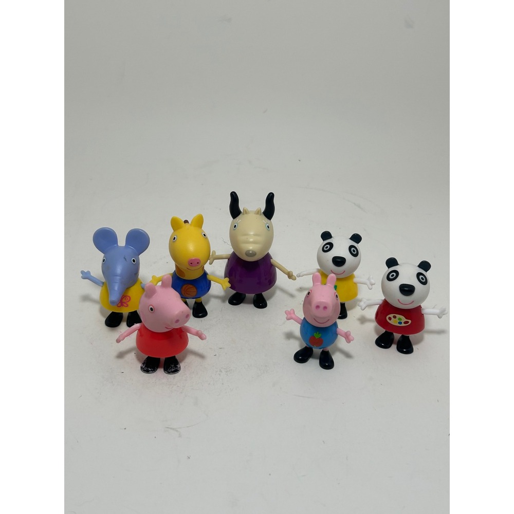Peppa Pig‎ Friends Figure Lot Peppa George Emily Edmond Elephant Panda Twins
